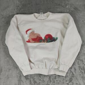 VTG Atlas Sportswear Adult XL Pullover Sweatshirt Santa Christmas baby